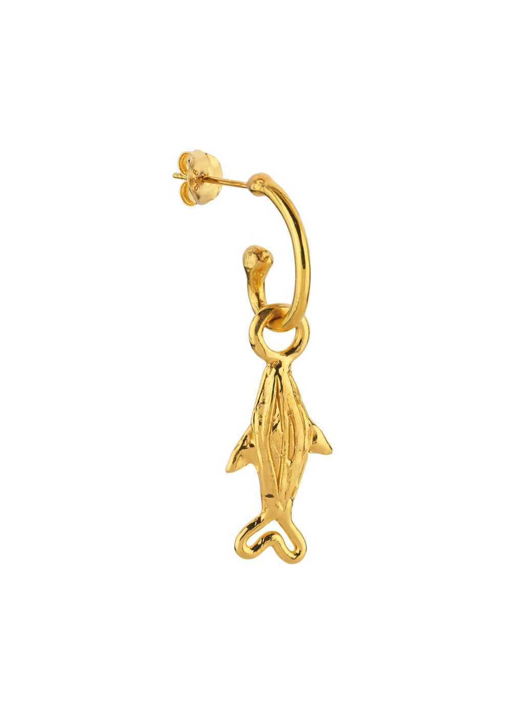 Altın Kaplama Gümüş Charm - Küçük Balık