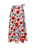 RED FLOWER Pareo Etek
