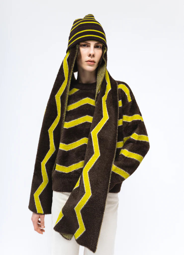 SAMPLE SALE - CUDDLE Dalgalı Triko Atkı