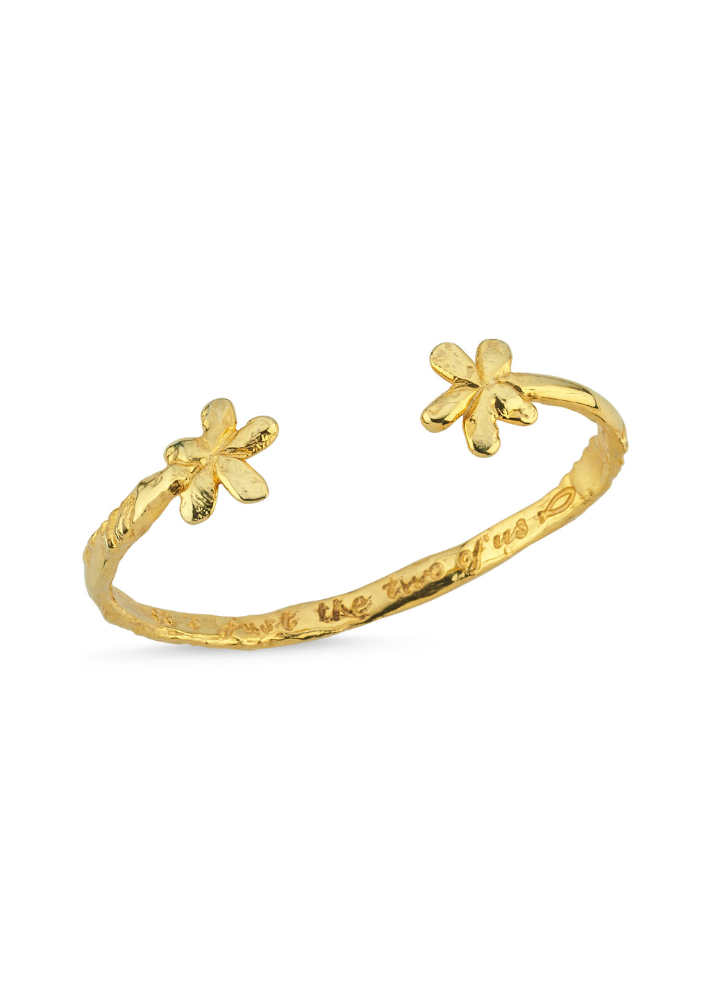 Altın Kaplama Gümüş Bilezik Çiçek