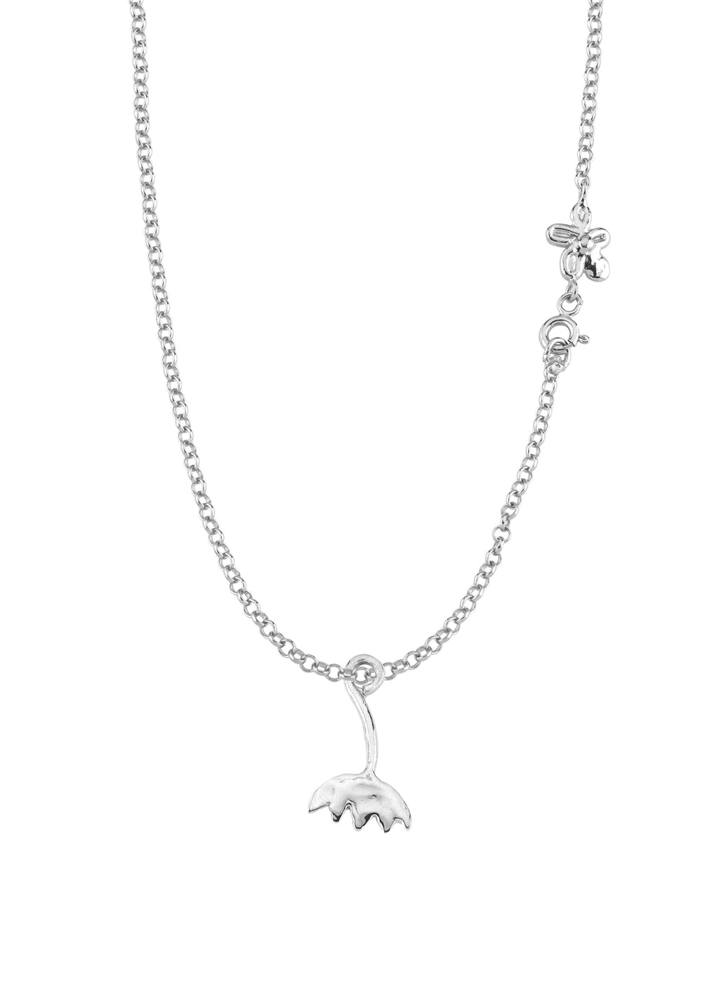 Gümüş Charm - Ters Lale