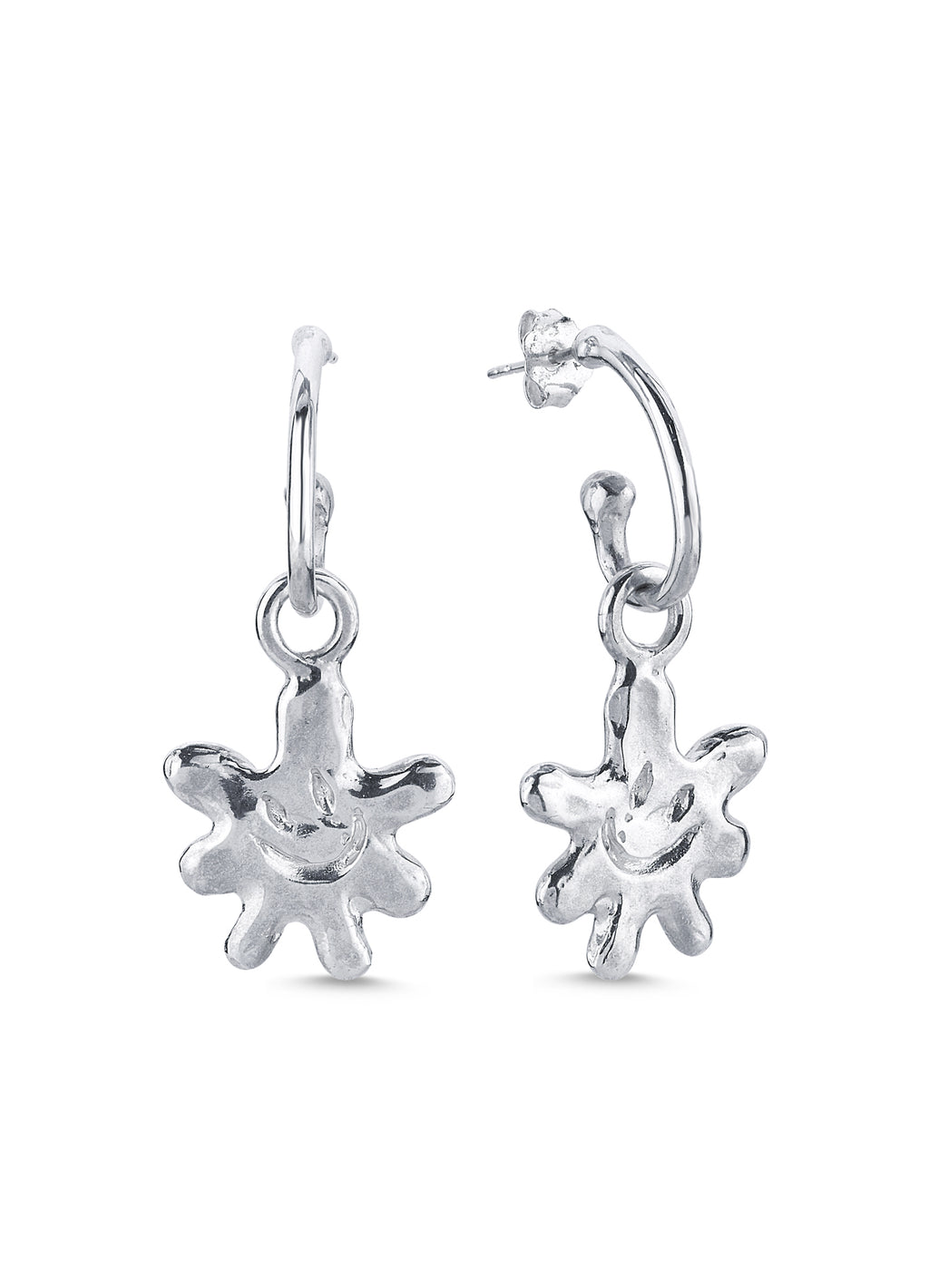 Gümüş Charm - Gülen Çiçek