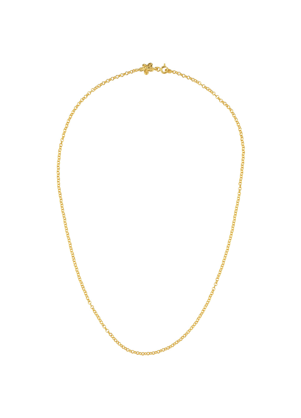 Altın Kaplama Gümüş - Çiçekli Zincir