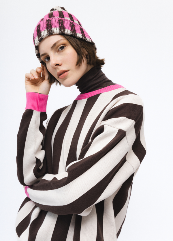 STRIPES Oversize Pamuk Triko Kazak