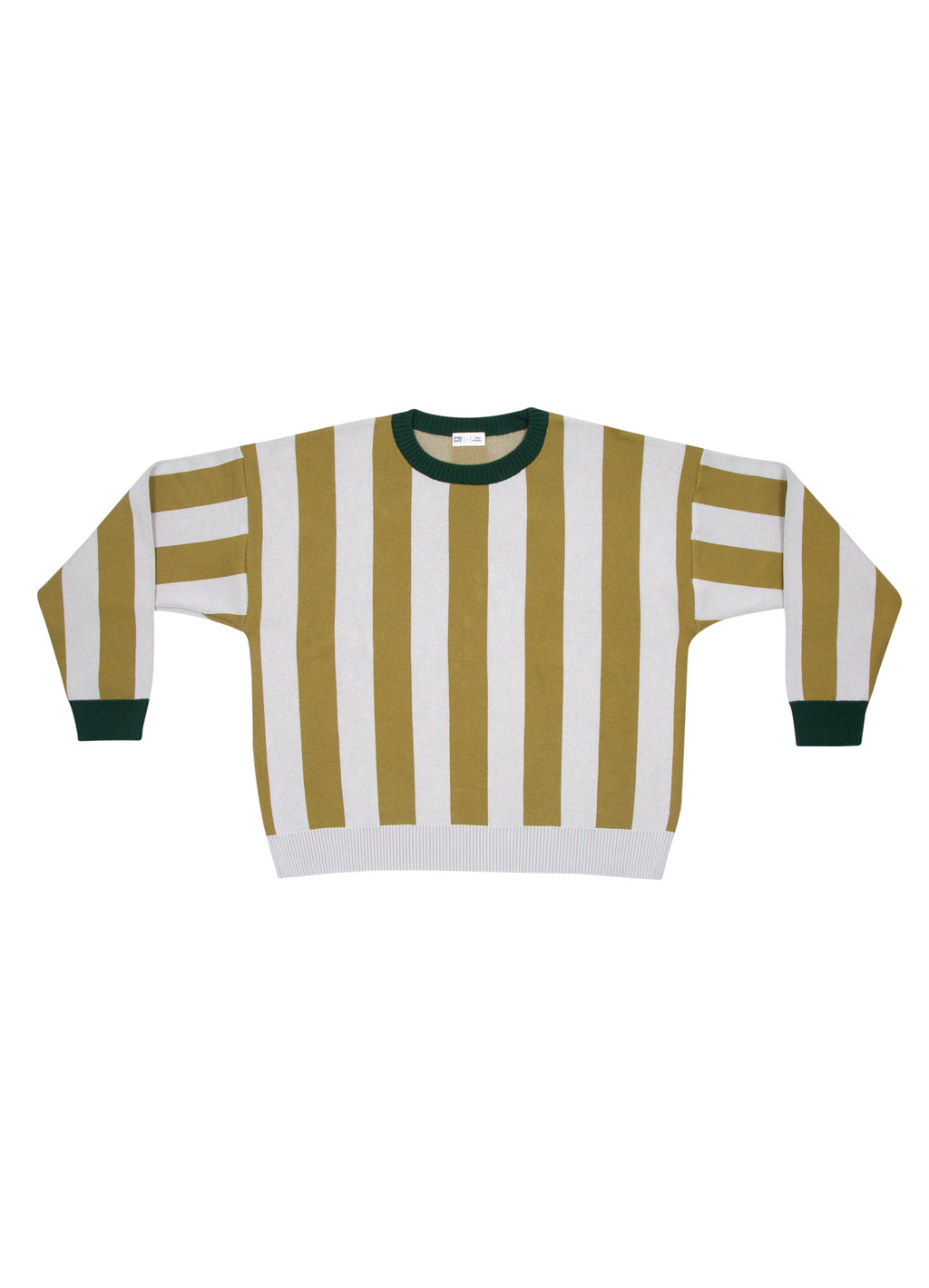 STRIPES GREEN Pamuk Triko