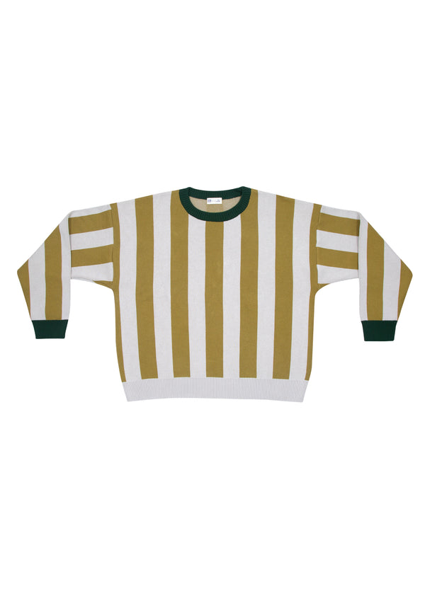 STRIPES GREEN Pamuk Triko