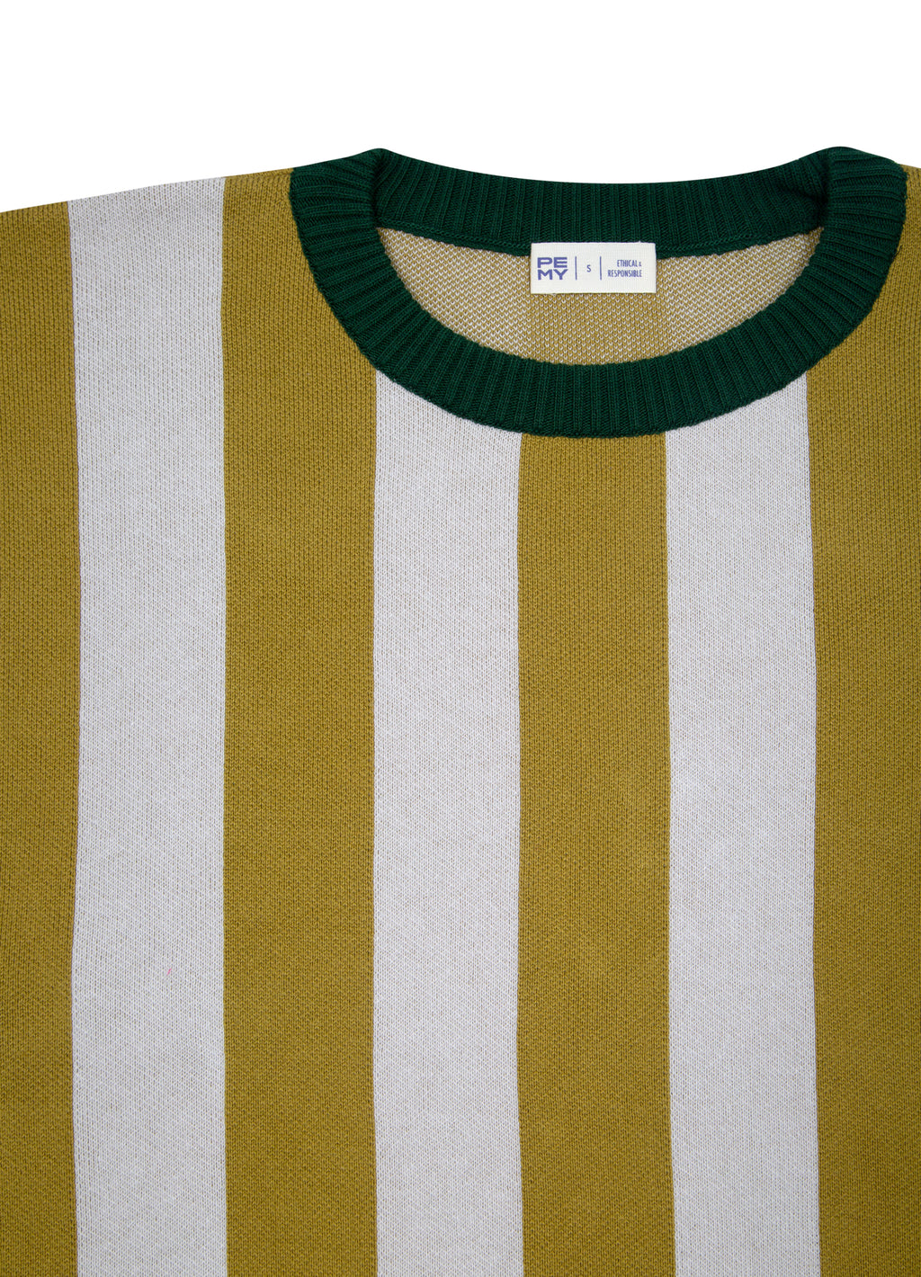 STRIPES GREEN Pamuk Triko