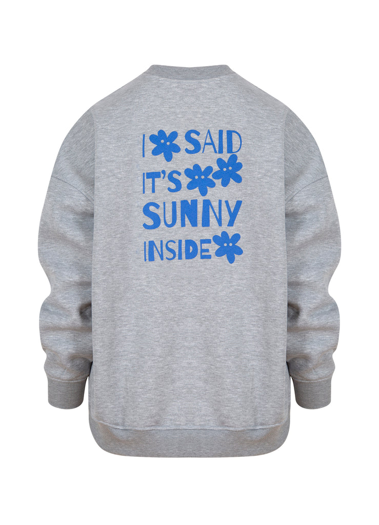Sunny Inside - Oversize Pamuklu Şardonlu Sweatshirt