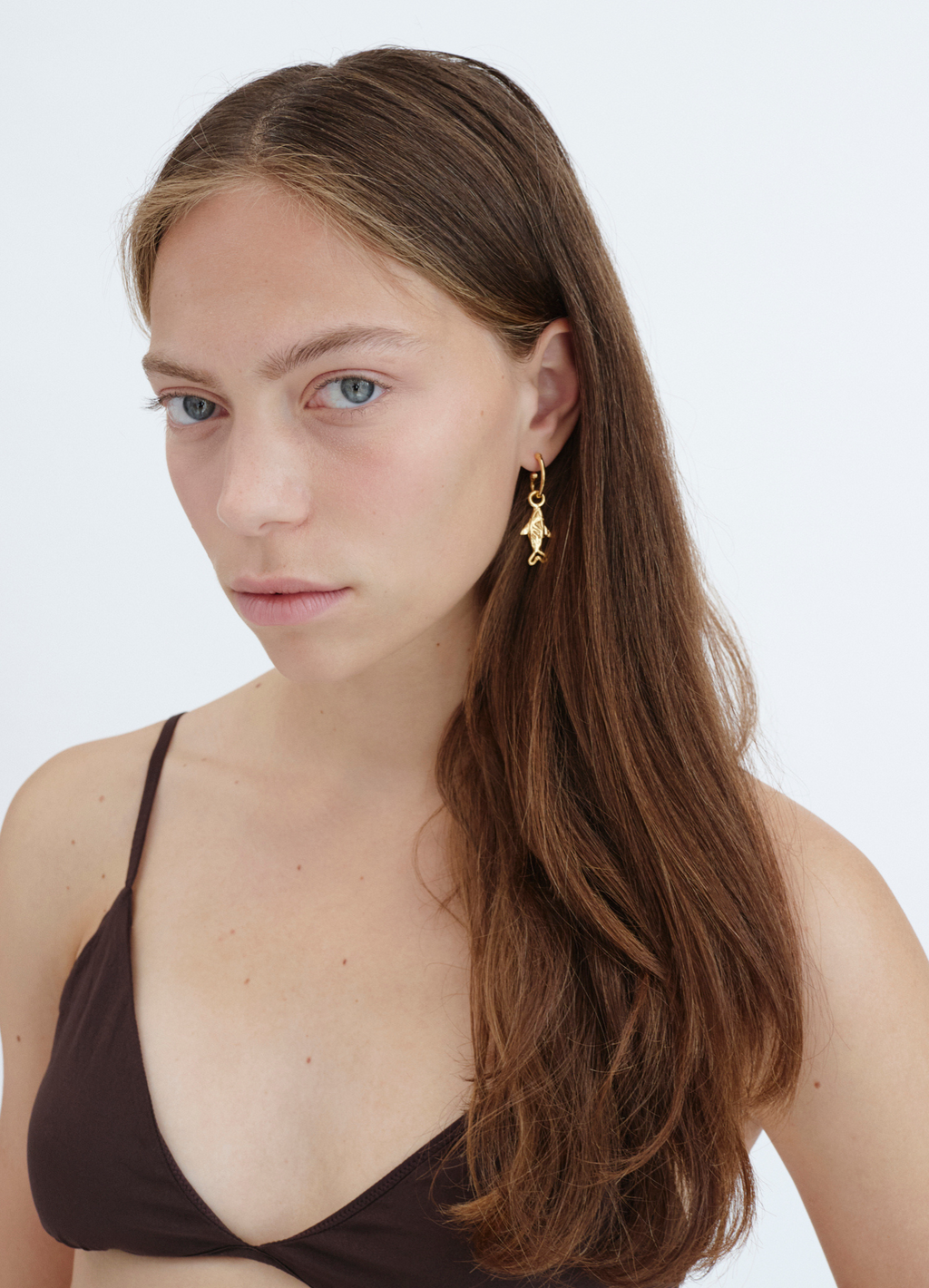 Altın Kaplama Gümüş Charm - Küçük Balık