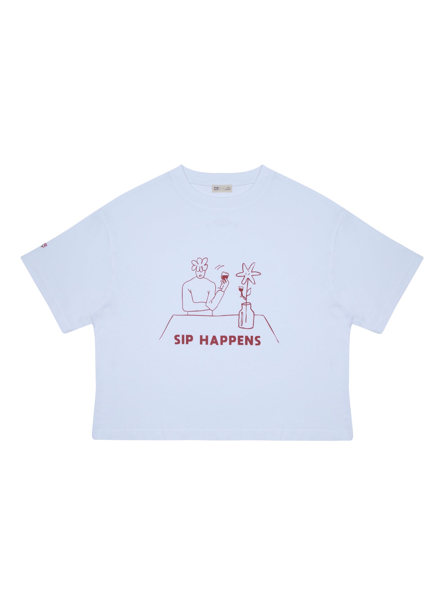 SIP HAPPENS Oversize Tişört