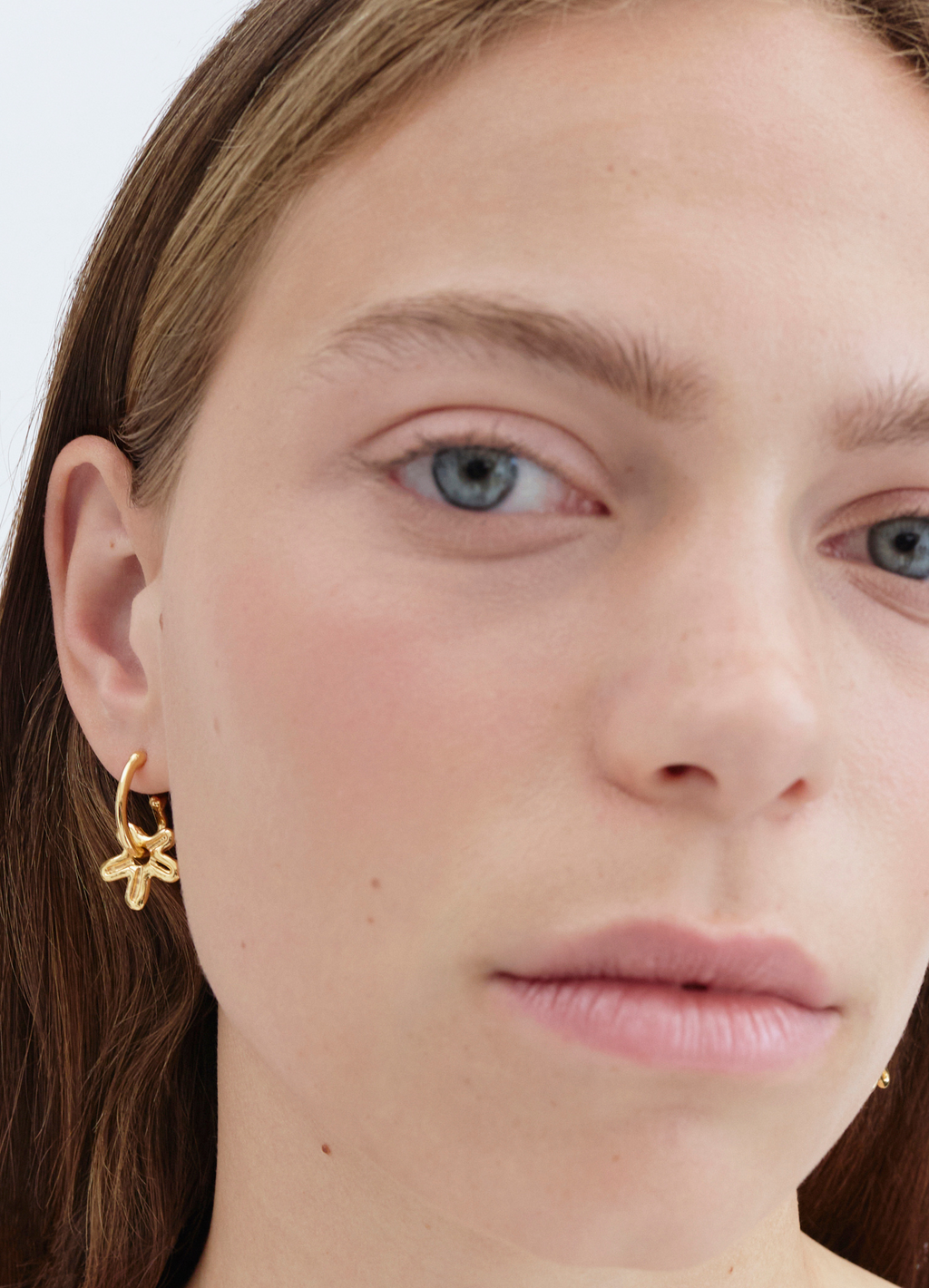 Altın Kaplama Gümüş Charm - Küçük Çiçek