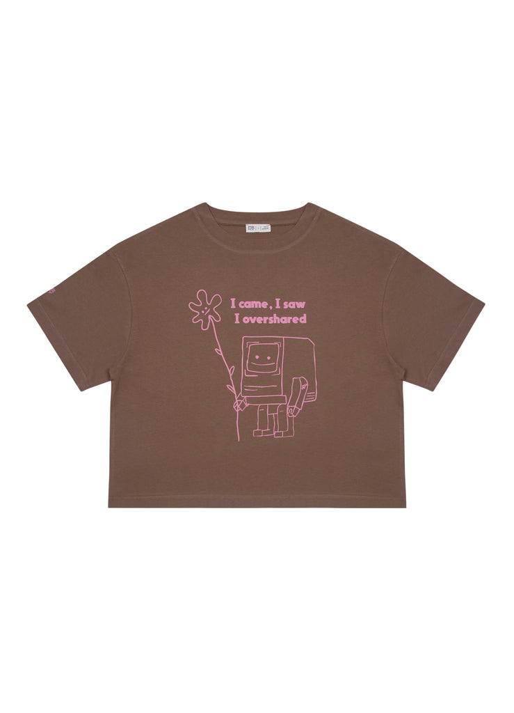 SAMPLE SALE - OVERSHARED Kahverengi Oversize Tişört