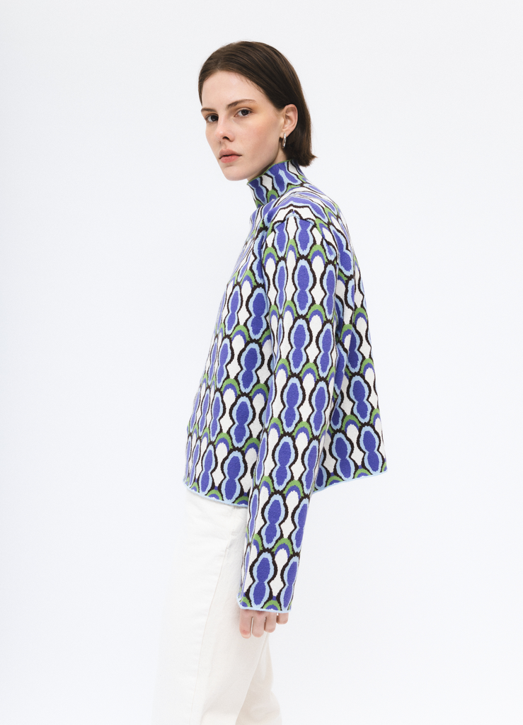 SAMPLE SALE - OYSTER Dik Yaka Triko Kazak