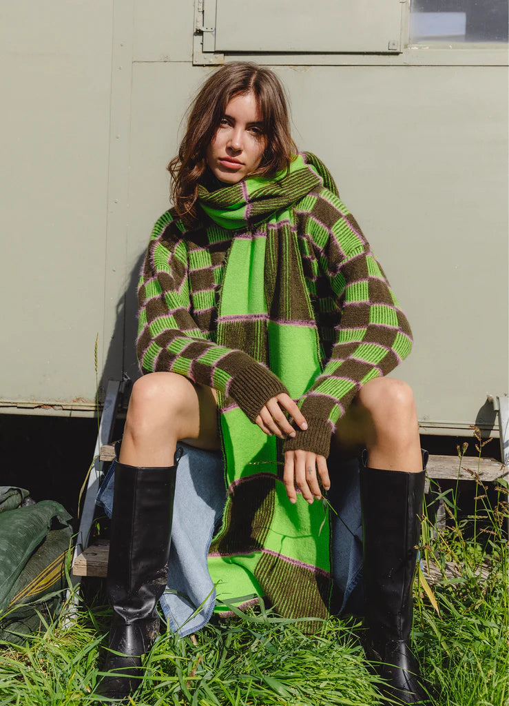 SAMPLE SALE - SQUARES Triko Atkı