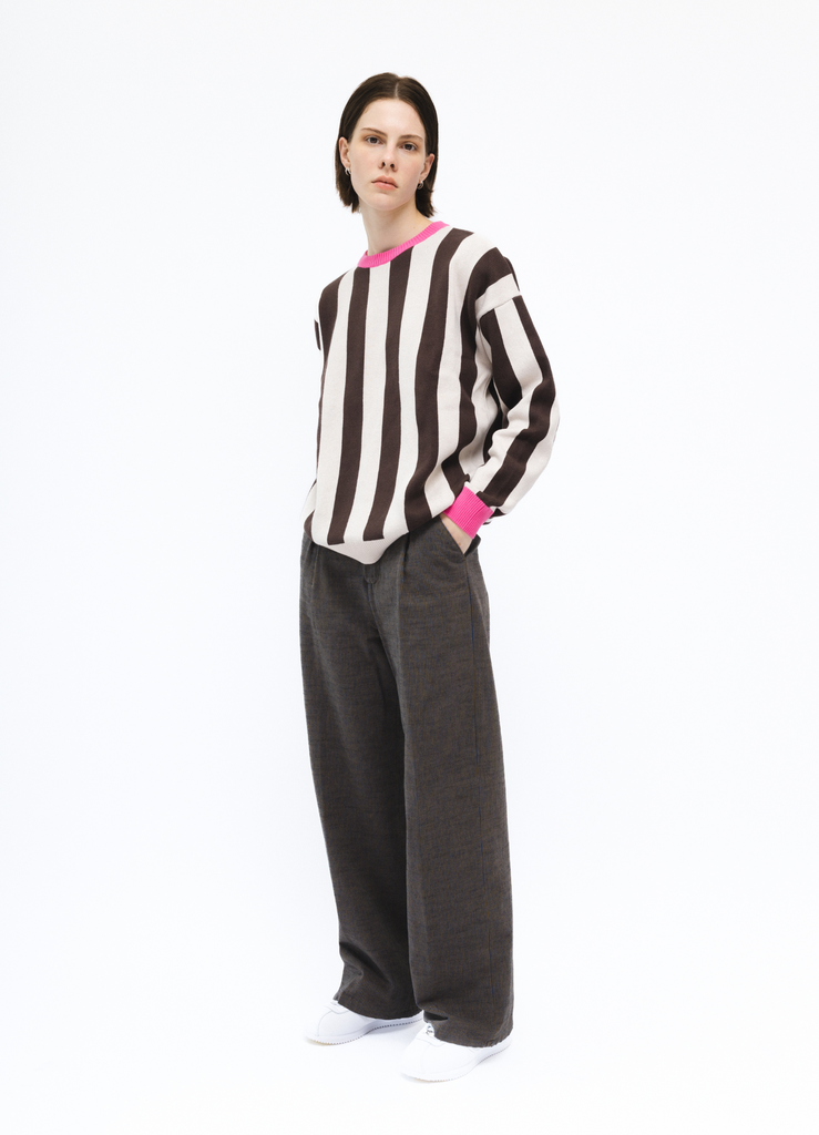 SAMPLE SALE - STRIPES Oversize Pamuk Triko Kazak