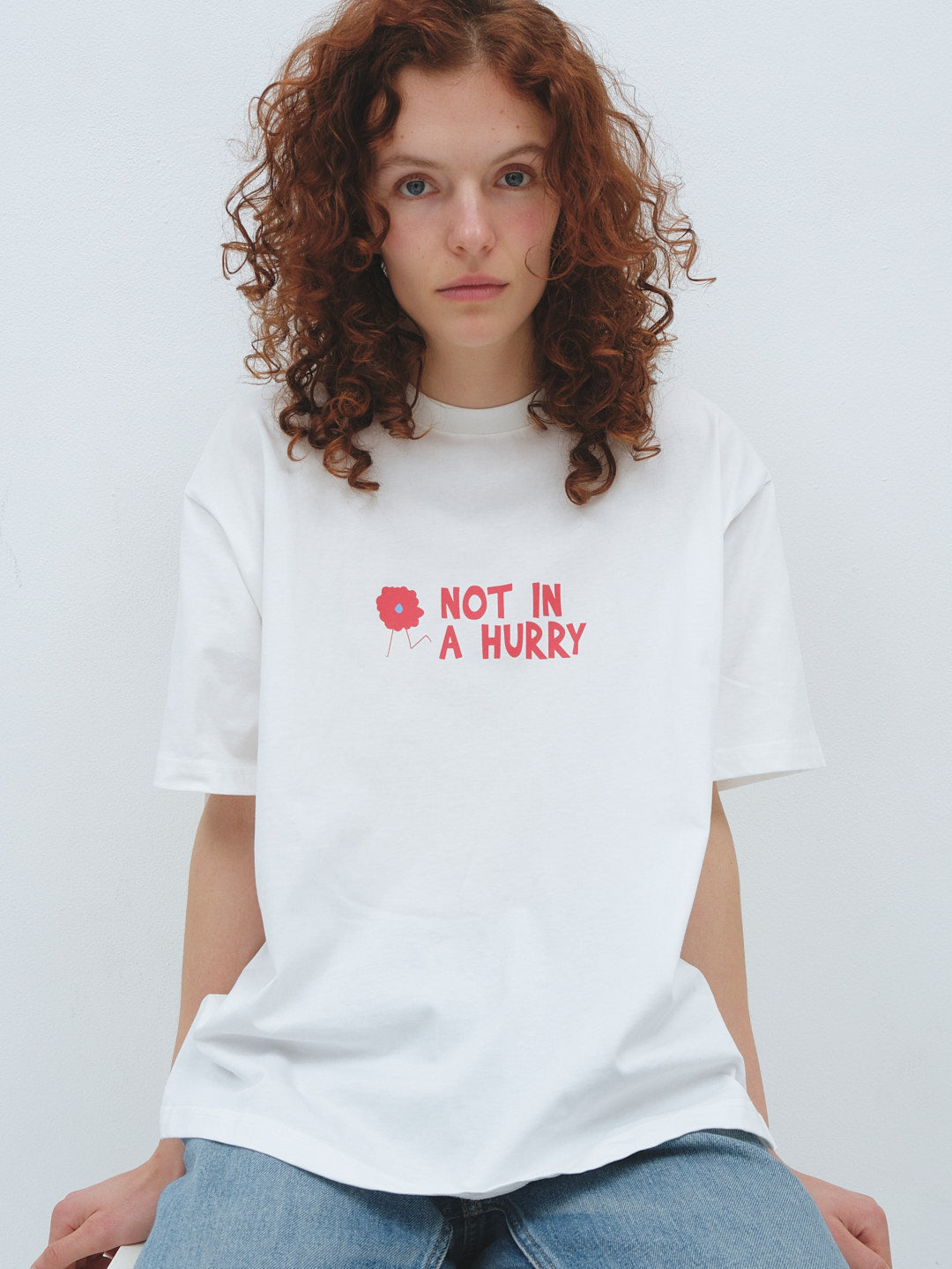 NOT IN A HURRY Oversize Tişört