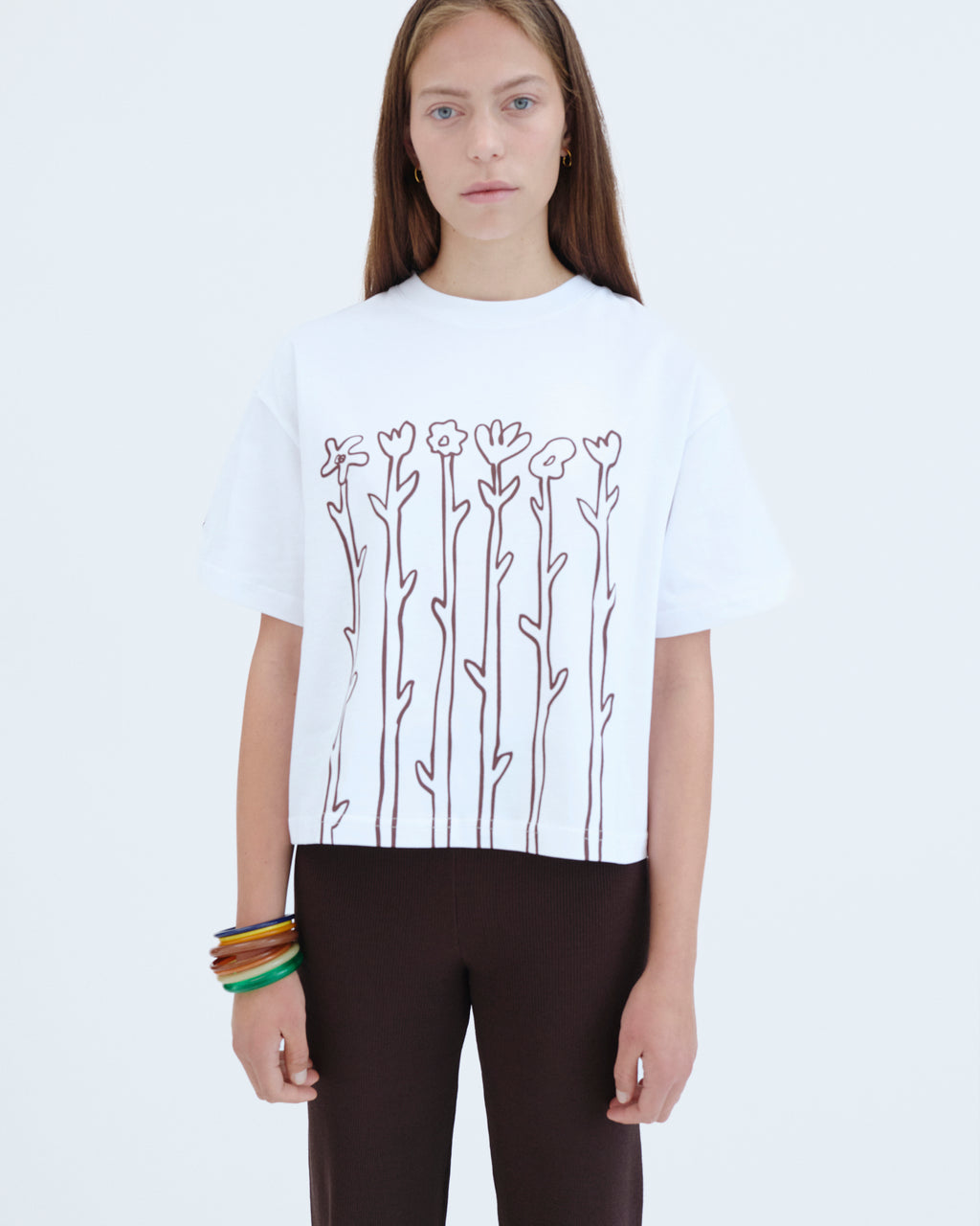FLOWERS Oversize Tişört