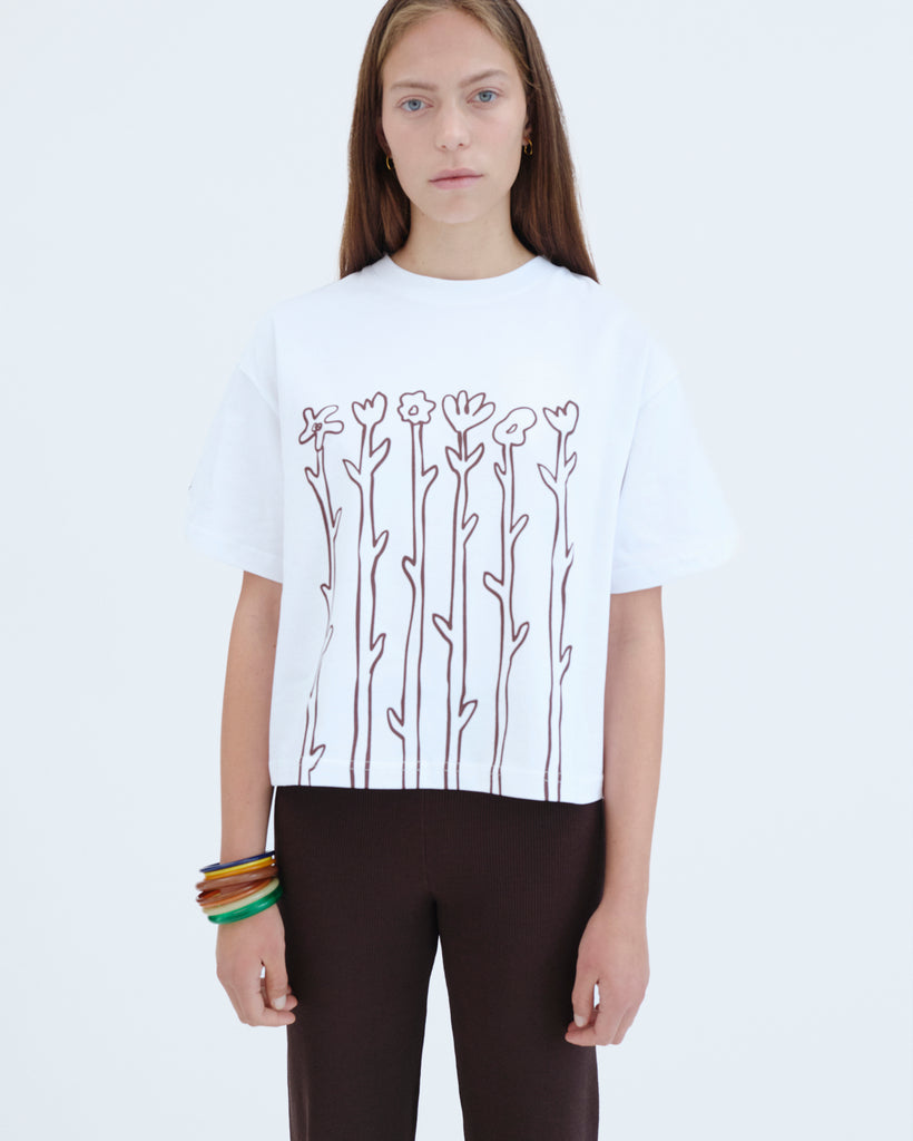 SAMPLE SALE - FLOWERS Oversize Tişört