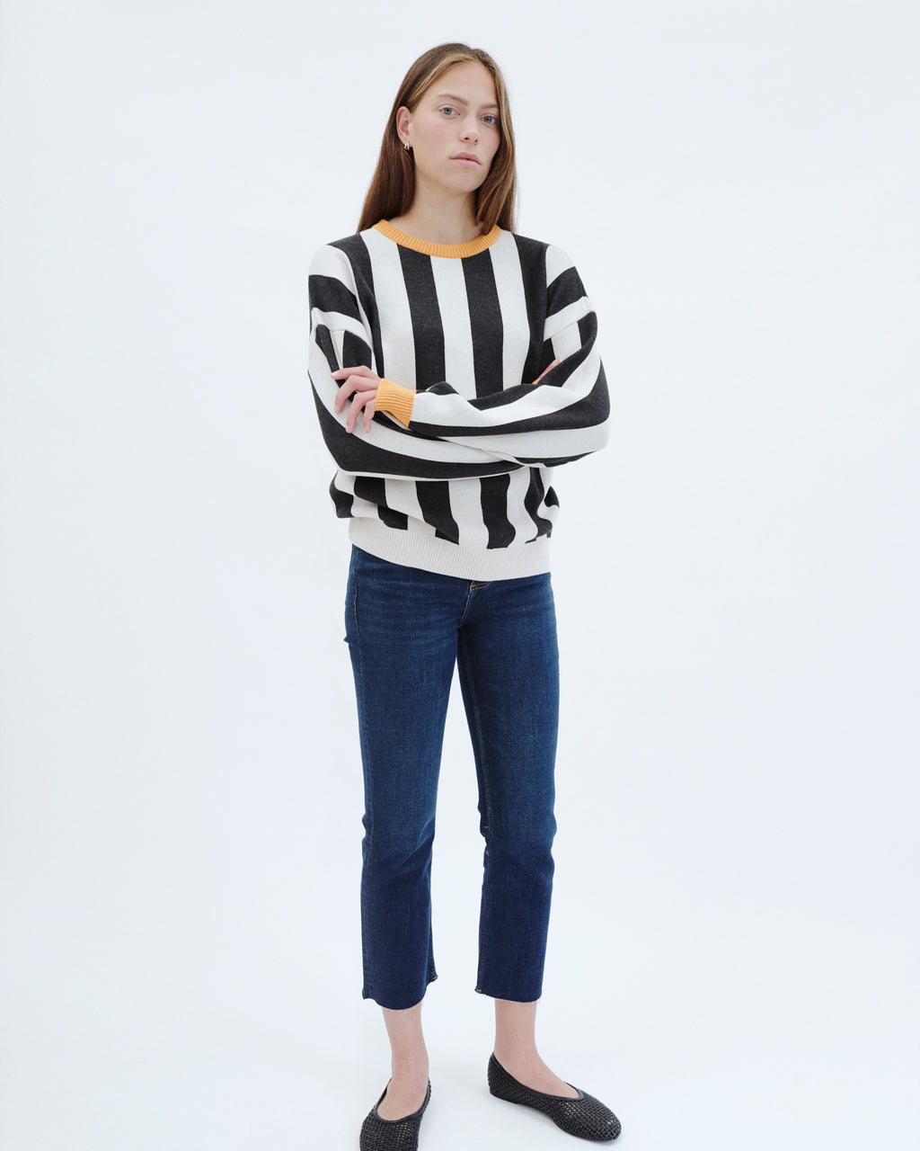 STRIPES ORANGE Pamuk Triko