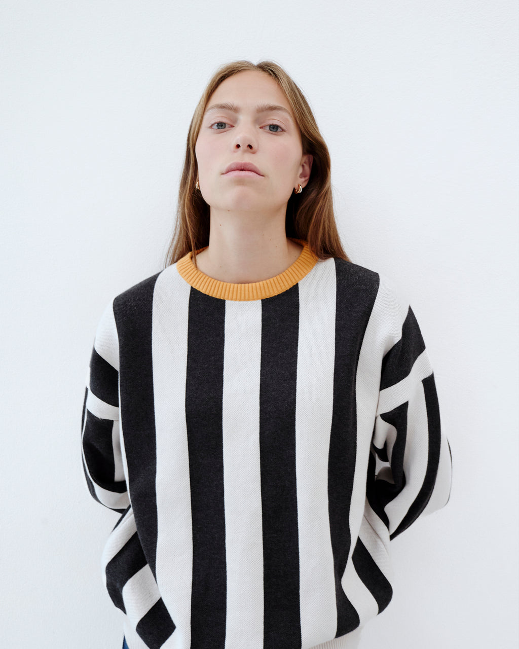 STRIPES ORANGE Pamuk Triko