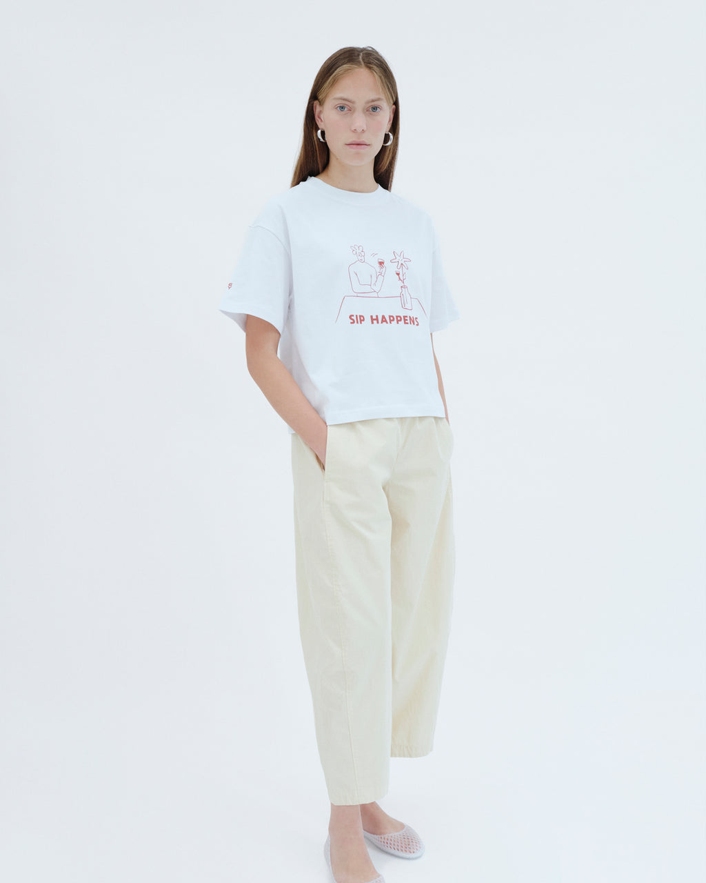 SIP HAPPENS Oversize Tişört