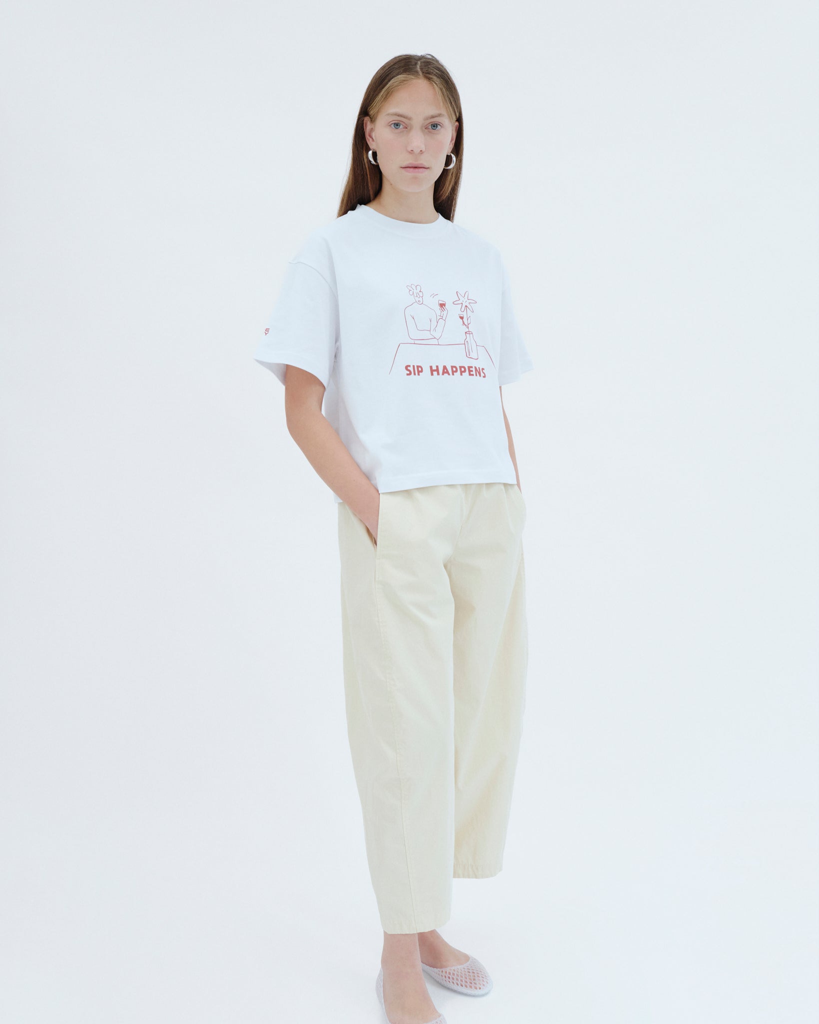 SIP HAPPENS Oversize Tişört