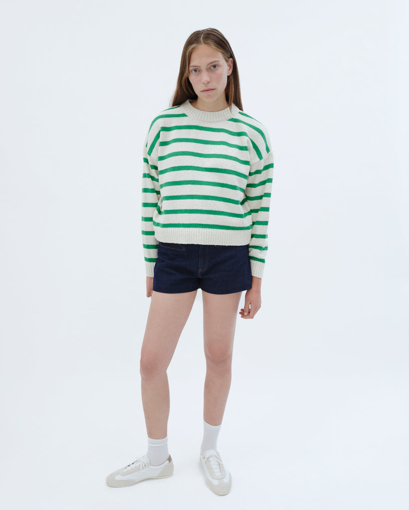 SAMPLE SALE - PINE Çizgili Pamuk Triko
