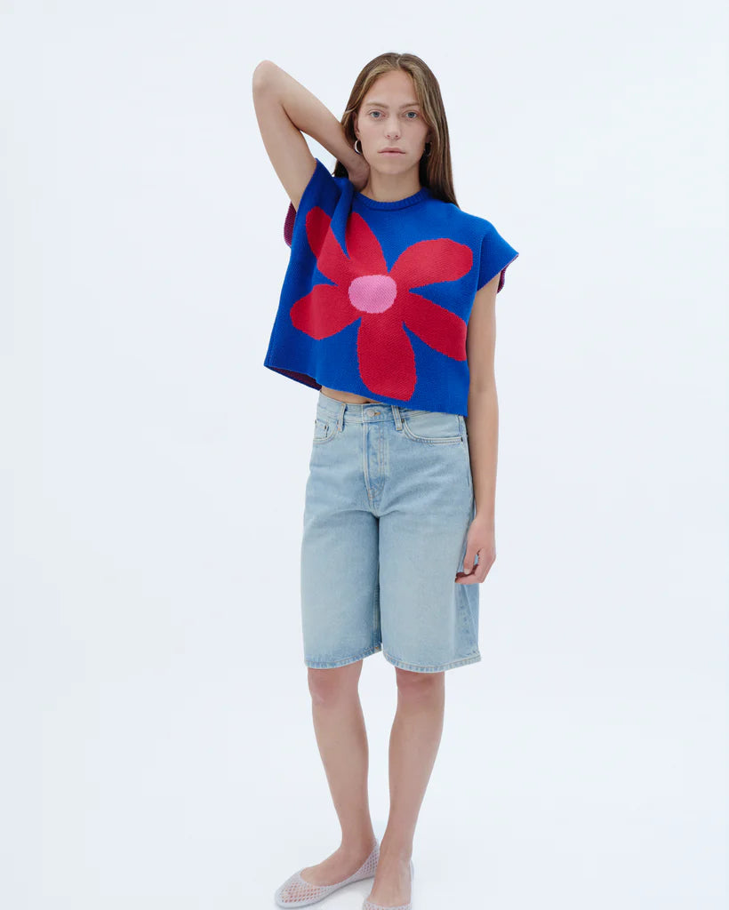 SAMPLE PEMY FLOWER Pamuk Triko Süveter